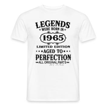 Légende Depuis 1965 Vintage Vintage Anniversaire - T-shirt homme - blanc - Devant - AI Model Male 178 dark (178cm)