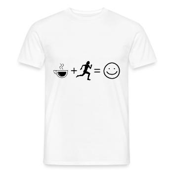 Coffee Smile Face et course 1 - - T-shirt homme - blanc - Devant - AI Model Male 178 dark (178cm)