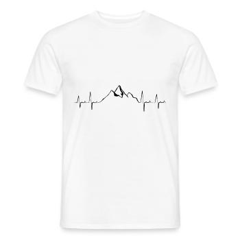 Herzschlag Berge - - Männer T-Shirt - Weiß - Vorne - AI Model Male 178 dark (178cm)
