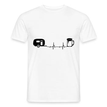 Camping und Bier - (2) - Männer T-Shirt - Weiß - Vorne - AI Model Male 178 dark (178cm)