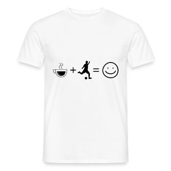 Kaffee Smile Face und Fußball 1 - - Männer T-Shirt - Weiß - Vorne - AI Model Male 178 dark (178cm)