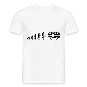 Camping Evolution - - T-shirt homme - blanc - Devant - AI Model Male 178 dark (178cm)