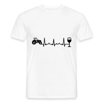 Heartbeat-Wein und Landwirtschaft - - Männer T-Shirt - Weiß - Vorne - AI Model Male 178 dark (178cm)