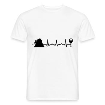 Herzschlagwein und Klettern - (2) - Männer T-Shirt - Weiß - Vorne - AI Model Male 178 dark (178cm)