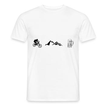 Cyclisme, montagne et bière - - T-shirt homme - blanc - Devant - AI Model Male 178 dark (178cm)