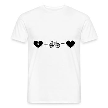 Gebrochenes Herz Herz und E-Bike - - Männer T-Shirt - Weiß - Vorne - AI Model Male 178 dark (178cm)