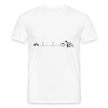 Herzschlag Berge und Bike - - Männer T-Shirt - Weiß - Vorne - AI Model Male 178 dark (178cm)
