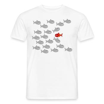 Be Different! - Men's T-Shirt - white - Front - AI Model Male 178 dark (178cm)