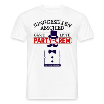 Gästebuch Junggesellenabschied Team Bräutigam - Männer T-Shirt - Weiß - Vorne - AI Model Male 178 dark (178cm)