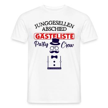 Gästebuch Junggesellenabschied Team Bräutigam - Männer T-Shirt - Weiß - Vorne - AI Model Male 178 dark (178cm)