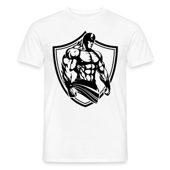 Gladiator Muscles Musculation Gym - T-shirt homme - blanc - Devant - AI Model Male 178 dark (178cm)