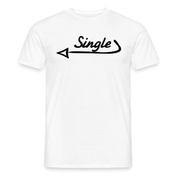 Single Solo - Männer T-Shirt - Weiß - Vorne - AI Model Male 178 dark (178cm)