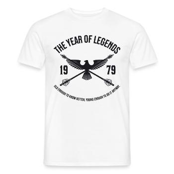 L’Année des Légendes 1979 Vintage Vintage Design - T-shirt homme - blanc - Devant - AI Model Male 178 dark (178cm)