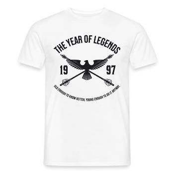 L’Année des Légendes 1997 Vintage Vintage Design - T-shirt homme - blanc - Devant - AI Model Male 178 dark (178cm)