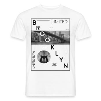 Brooklyn Edition Limitée! L'idée du pont de Brooklyn - T-shirt homme - blanc - Devant - AI Model Male 178 dark (178cm)