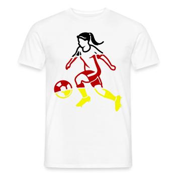 Frau Fussball Team Deutschland - Männer T-Shirt - Weiß - Vorne - AI Model Male 178 dark (178cm)