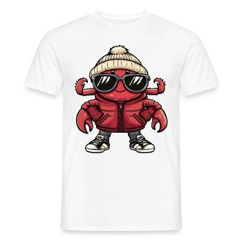 Krebs Krabbe Cool Comic - Männer T-Shirt - Weiß - Vorne - AI Model Male 178 dark (178cm)