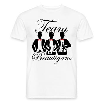 Hochzeit Bräutigam Team - Männer T-Shirt - Weiß - Vorne - AI Model Male 178 dark (178cm)