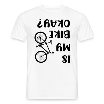Ist mein Rad OK Spruch lustig - Männer T-Shirt - Weiß - Vorne - AI Model Male 178 dark (178cm)