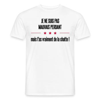 je ne suis - T-shirt homme - blanc - Devant - AI Model Male 178 dark (178cm)