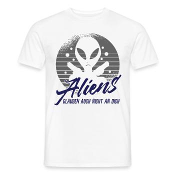 Aliens - Männer T-Shirt - Weiß - Vorne - AI Model Male 178 dark (178cm)