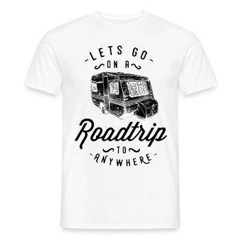 LETS GO- caravane caravane camper motif cadeau - T-shirt homme - blanc - Devant - AI Model Male 178 dark (178cm)