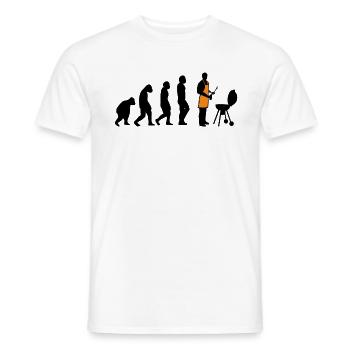 EVOLUTION GRILL - Männer T-Shirt - Weiß - Vorne - AI Model Male 178 dark (178cm)