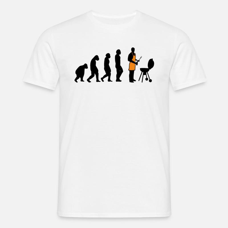 EVOLUTION BARBECUE - Men's T-Shirt - white