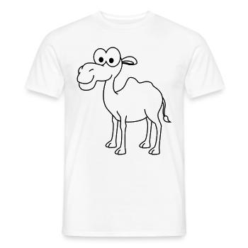 Kamel Comic - Männer T-Shirt - Weiß - Vorne - AI Model Male 178 dark (178cm)