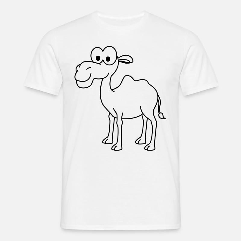 Kamel Comic - Männer T-Shirt - Weiß