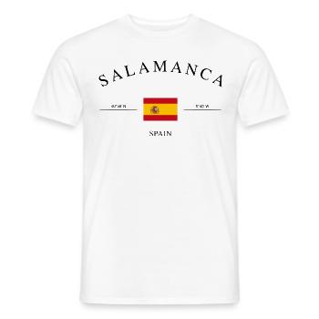 Salamanque, Espagne – Souvenir et cadeau de vacances - T-shirt homme - blanc - Devant - AI Model Male 178 dark (178cm)