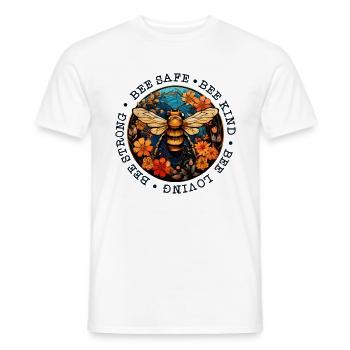 Bee Art Beekeeper Bee Whisperer Saying Sayings - Men's T-Shirt - white - Front - AI Model Male 178 dark (178cm)
