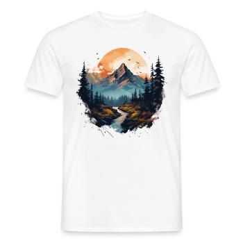 Berglandschaft Berge Berg Natur Wandern - Männer T-Shirt - Weiß - Vorne - AI Model Male 178 dark (178cm)