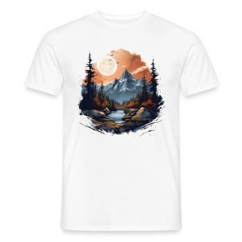 Berglandschaft Berge Berg Natur Wandern - Männer T-Shirt - Weiß - Vorne - AI Model Male 178 dark (178cm)