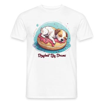 Doughnut Dog Dreams Donut Hunde Träume - T-shirt homme - blanc - Devant - AI Model Male 178 dark (178cm)