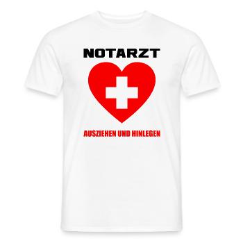 Karneval Fasching Fasnet Notarzt Kostüm - Männer T-Shirt - Weiß - Vorne - AI Model Male 178 dark (178cm)