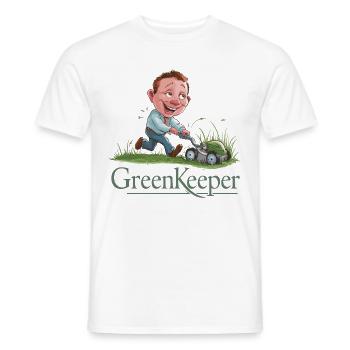 Greenkeeper Rasenmäher Gärtner Garten Geschenkidee - Männer T-Shirt - Weiß - Vorne - AI Model Male 178 dark (178cm)