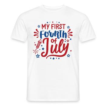 My First Fourth of July Independence Day Amerika - Männer T-Shirt - Weiß - Vorne - AI Model Male 178 dark (178cm)