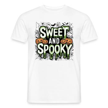 Doux et effrayant Doux dicton d’Halloween - T-shirt homme - blanc - Devant - AI Model Male 178 dark (178cm)
