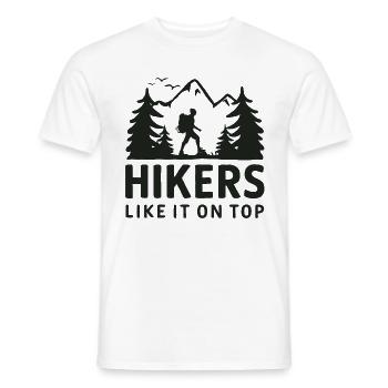Randonneurs Randonnée Montagne Forêts Nature - T-shirt homme - blanc - Devant - AI Model Male 178 dark (178cm)