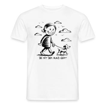 Drôle de dicton de chien pour les amoureux des chiens - T-shirt homme - blanc - Devant - AI Model Male 178 dark (178cm)
