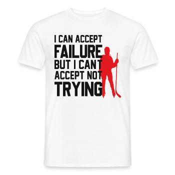 Design de hockey sur glace cool avec un dicton motivant - T-shirt homme - blanc - Devant - AI Model Male 178 dark (178cm)