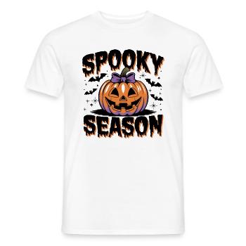 Citrouille d’Halloween, saison effrayante - T-shirt homme - blanc - Devant - AI Model Male 178 dark (178cm)