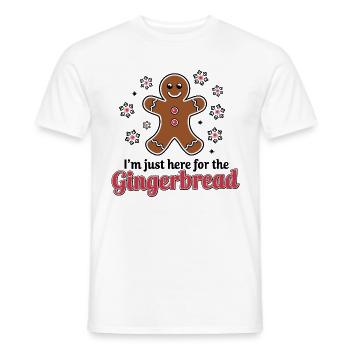Pain d’épices Bonhomme en pain d’épices Noël - T-shirt homme - blanc - Devant - AI Model Male 178 dark (178cm)