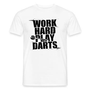 Travailler dur Jeu Fléchettes Joueur de fléchettes Sport - T-shirt homme - blanc - Devant - AI Model Male 178 dark (178cm)
