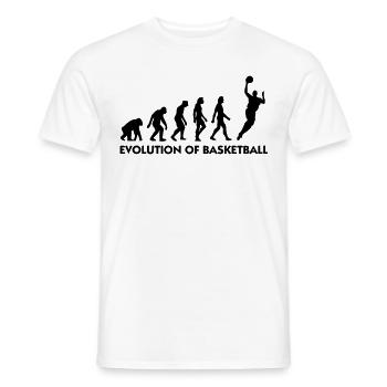 The Evolution of Basketball - Men's T-Shirt - white - Front - AI Model Male 178 dark (178cm)