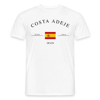 Costa Adeje Espagne drapeau vacances souvenir - T-shirt homme - blanc - Devant - AI Model Male 178 dark (178cm)