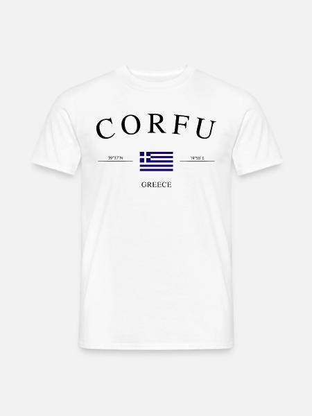 Korfu Griechenland – Urlaub Souvenir & Geschenk - Männer T-Shirt - Weiß