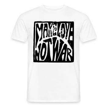 Love makes no war World peace Peace - Men's T-Shirt - white - Front - AI Model Male 178 dark (178cm)