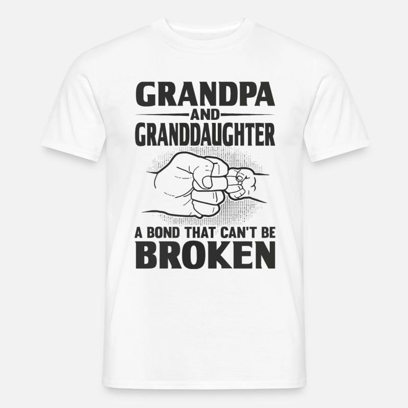 Bedstefar og barnebarn en bånd - T-shirt herr - vit
